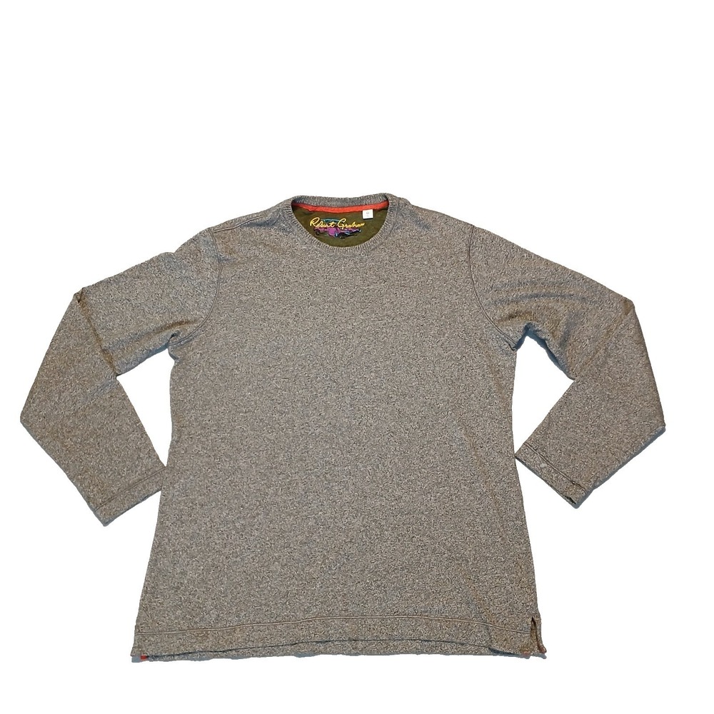 Robert‎ Graham Long Sleeve Shirt Mens Size M Gray T-shirt 60%Cotton Modal 40%